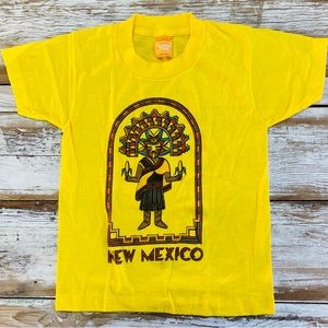 Kids vintage New Mexico tourist T-shirt, southwest desert kachina, Small